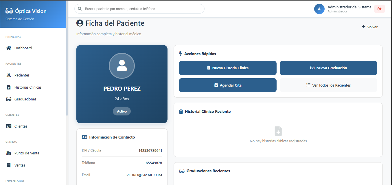 Perfil del Paciente y Ficha Clínica
